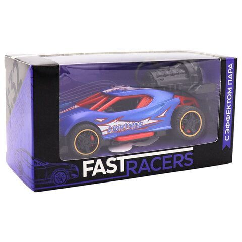 Машинка металлическая СВЕТ, ЗВУК, ПАР, 14 см, АССОРТИ, Funky Toys