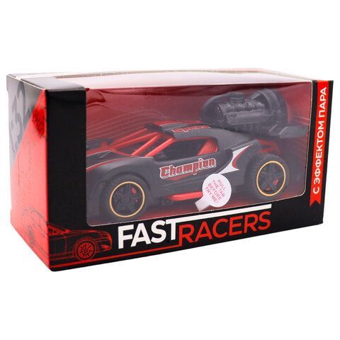 Машинка металлическая СВЕТ, ЗВУК, ПАР, 14 см, АССОРТИ, Funky Toys