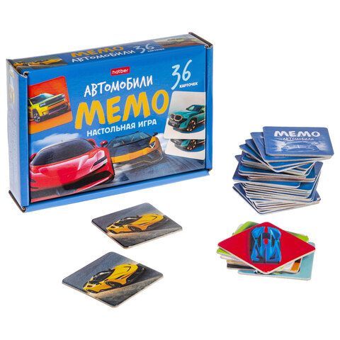 Игра настольная МЕМО 36 карточек, АССОРТИ, HATBER, 36ИнМ