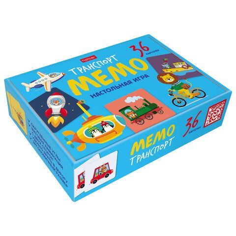 Игра настольная МЕМО 36 карточек, АССОРТИ, HATBER, 36ИнМ