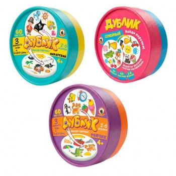 Игра настольная ДУБЛИК, 60 карточек, АССОРТИ, Русский стиль