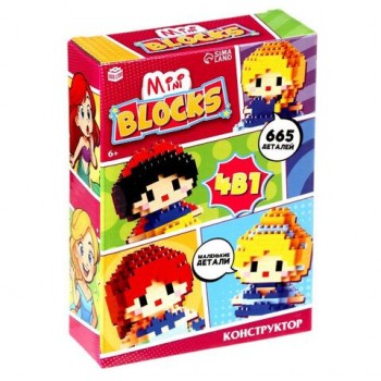 Конструктор пластиковый Набор 4в1 "принцессы", 665 деталей, UNICON, 10898077