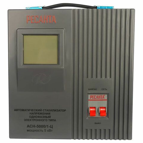 Стабилизатор РЕСАНТА АСН-5000/1-Ц, 5000Вт, 140-260В, напольный, 63/6/6