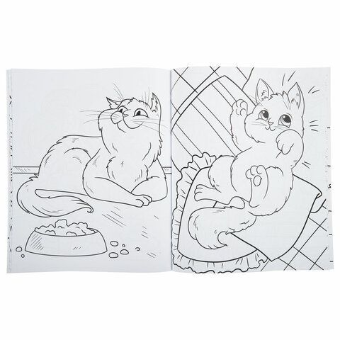 Раскраска для девочки &quot;КОТЯТА&quot;, 242х300 мм, 80 стр., PROF-PRESS, 38825