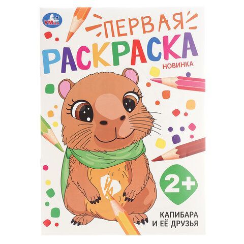 Книжка - раскраска с цветным контуром, ПЕРВАЯ РАСКРАСКА, ассорти, 210х290 мм, 16 стр., УМКА 18 шт.