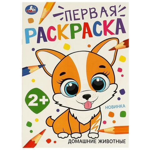 Книжка - раскраска с цветным контуром, ПЕРВАЯ РАСКРАСКА, ассорти, 210х290 мм, 16 стр., УМКА 18 шт.