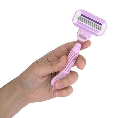 Бритвенный станок многоразовый женский, 4 лезвия, 2 кассеты, X-ONE, 700018