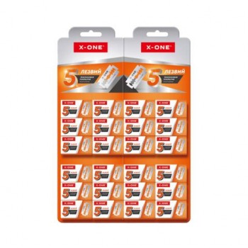 Сменные лезвия из нержавеющей стали для безопасных бритв, 5 штук, Х-ONE, 700038