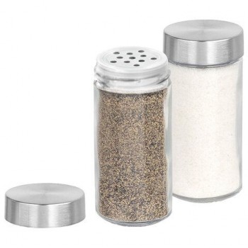 Набор для специй 2*100 мл, MAXI, солонка+перечница, стекло/сталь, круглые, WEGLA 10 шт. (ВЕГЛА), 700230