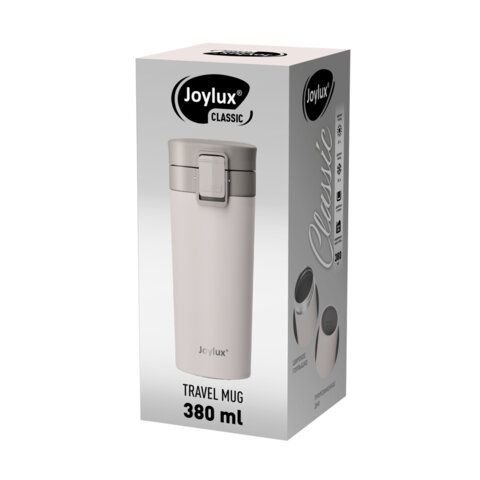 Термокружка 380 мл JOYLUX CLASSIC, нержавеющая сталь SUS304, белый матовый, 700271