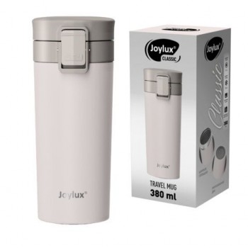 Термокружка 380 мл JOYLUX CLASSIC, нержавеющая сталь SUS304, белый матовый, 700271