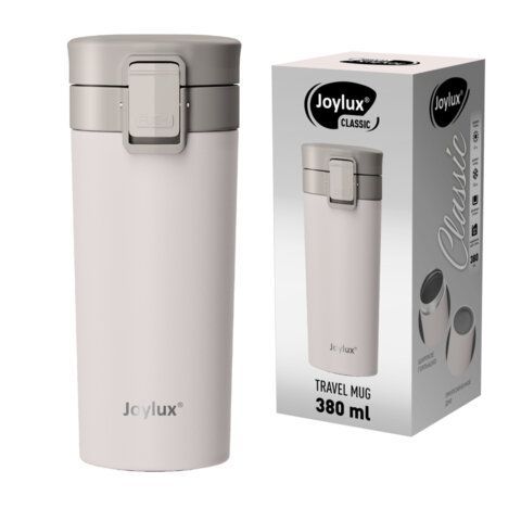Термокружка 380 мл JOYLUX CLASSIC, нержавеющая сталь SUS304, белый матовый, 700271