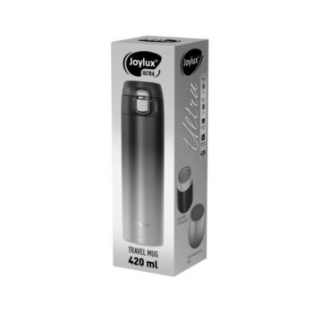 Термокружка 420 мл JOYLUX ULTRA GRADIENT, нержавеющая сталь SUS304, черный/серый, 700274