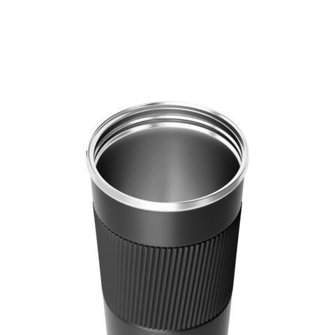 Термокружка 510мл JOYLUX EVERY DAY, нерж. сталь SUS304, силиконовый рукав, черный матовый, 700292