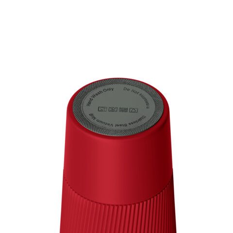 Термокружка 510мл JOYLUX EVERY DAY, нерж. сталь SUS304, силиконовый рукав, красный матовый, 700294