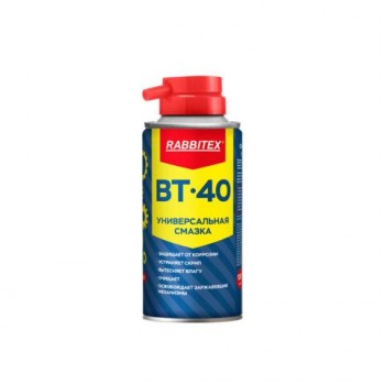 Смазка универсальная проникающая BT-40 (аналог WD-40) 100 мл, аэрозоль с трубочкой, RABBITEX, 700295