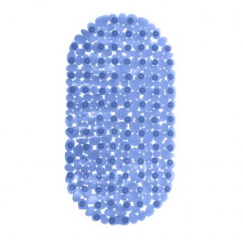 Коврик для ванны противоскользящий 64х36см "Ручей", овальный, голубой, ПВХ, PRIMILA, 700390