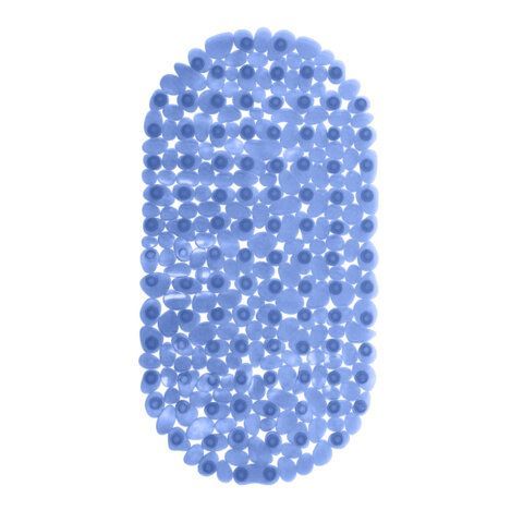 Коврик для ванны противоскользящий 64х36см "Ручей", овальный, голубой, ПВХ, PRIMILA, 700390