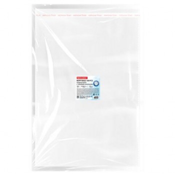 Пакеты БОПП с клеевым клапаном КОМПЛЕКТ 100 штук, 40х60+4 см, 30 мкм с усиленным швом, BRAUBERG, 700412