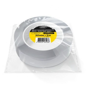 Многоразовая двухсторонняя прозрачная крепежная лента Скотч NANO tape 2 м x 3 см, толщина 1 мм, WBZ 15 шт., 700425