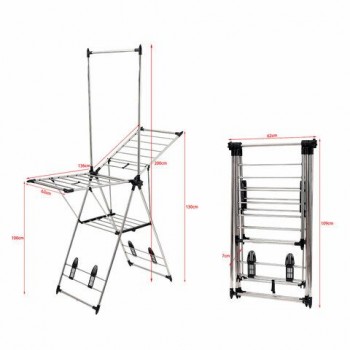 Сушилка напольная для белья раскладная 6 зон сушки, 18 метров, LAIMA HOME GRANDIOSE STAR, 700474