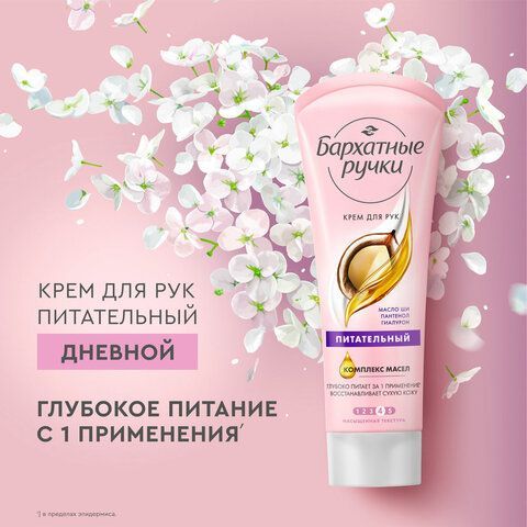 Промонабор: Крем для рук БАРХАТНЫЕ РУЧКИ &quot;Питательный&quot;80мл + &quot;Ночной восстанавливающи