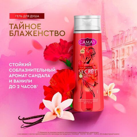 Промонабор: Гель для душа CAMAY &quot;Тайное блаженство&quot; 250мл + &quot;Магическое заклинание&quot; 2