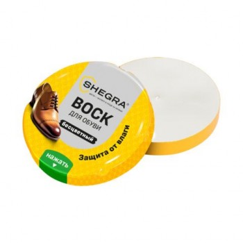 Воск для обуви из гладкой кожи БЕСЦВЕТНЫЙ, 50мл, SHEGRA 24 шт. (ШЕГРА), 700776
