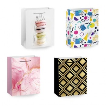 Пакет подарочный (1 штука) 18х10х23см (M) "Everyday Collection", ассорти, фольга, ЗОЛОТАЯ СКАЗКА 24 шт., 700807