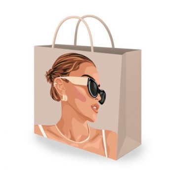 Пакет подарочный (1 штука) 30x10x30см "Beautiful Lady", ламинированный, ЗОЛОТАЯ СКАЗКА 8 шт., 700860