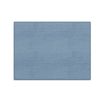 Коврик для сушки посуды из микрофибры, 38х50см, тиснение, "ЗИГЗАГ", СИНИЙ, 320г/м2, BOOMHOUSE (БумХаус), 701151
