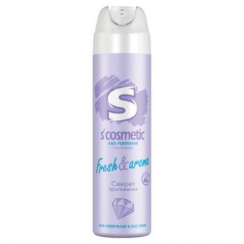 Дезодорант-антиперспирант женский 145мл S’COSMETIC "Fresh & aroma", ш/к 32216, 5-05.01.026.15