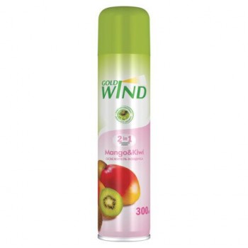 Освежитель воздуха аэрозольный 300мл GOLD WIND 5 шт. "Mango & kiwi" ш/к 73755, 5-02.04.263.06