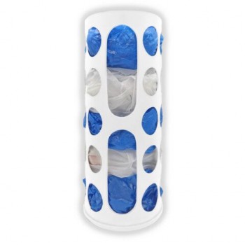 Корзина для хранения пакетов и бахил СРЕДНЯЯ 37х16х13см, крючки-крепеж в комплекте, белая, LAIMA ULTRA, 701664