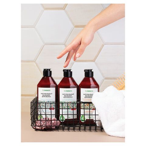 Бальзам для волос 400мл SYNERGETIC "Объём и укрепление волос", натуральный, ш/к 55073, 702402