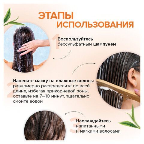 Маска для волос 300мл SYNERGETIC "Максимальное питание и восстановление", натуральная, 701802