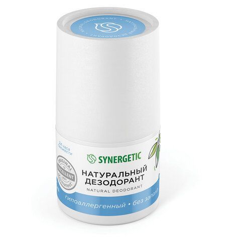 Дезодорант 50мл SYNERGETIC "Без запаха", роликовый, натуральный, 300015
