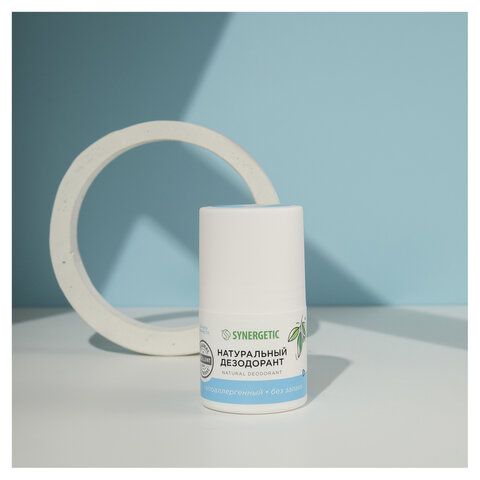 Дезодорант 50мл SYNERGETIC "Без запаха", роликовый, натуральный, 300015