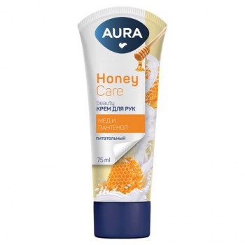 Крем для рук питательный 75мл AURA 12 шт. Honey Care "Мёд и пантенол", 14796