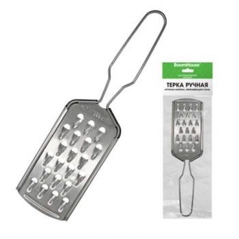 Терка ручная, крупная нарезка, нержавеющая сталь, BOOMHOUSE 30 шт., 702093