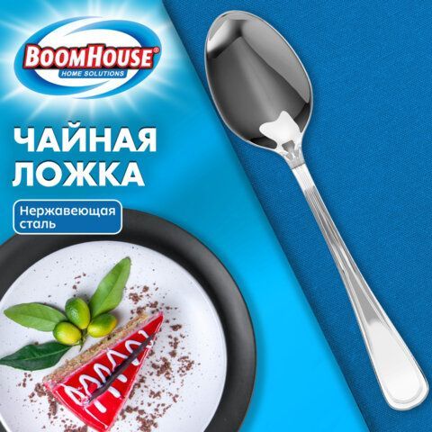 Ложка чайная BASIC, 1 шт, нержавеющая сталь, серебристая, BOOMHOUSE 36 шт. (БУМХАУС), 702293
