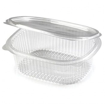 Одноразовый контейнер овальный 500мл С КРЫШКОЙ ЮП-РКС КОМПЛЕКТ 360шт прозрачный ПЭТ,, ЮУПМ6131