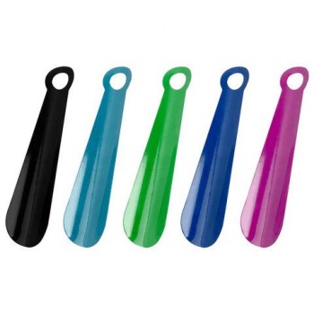 Ложка рожок для обуви МЕТАЛЛИЧЕСКАЯ 20 см, 5 цветов, ассорти, SHEGRA 30 шт. (ШЕГРА), 702503