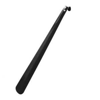 Ложка рожок для обуви с крючком МЕТАЛЛИЧЕСКАЯ 47см, ЧЕРНЫЙ, SHEGRA 6 шт. (ШЕГРА), LUXE, 702511