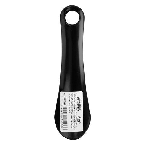 Ложка рожок для обуви ПЛАСТИКОВАЯ 15см, ЧЕРНАЯ, WBZ 60 шт. SHOES, 702522