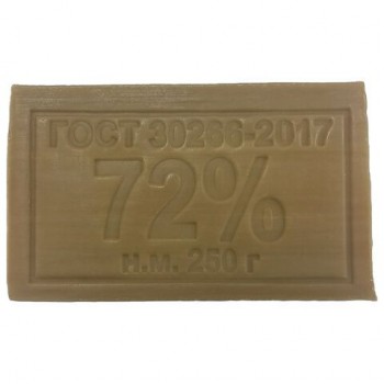 Мыло хозяйственное 72% 250г (Меридиан), без упаковки, МИНПРОМТОРГ ш/к транспортной у