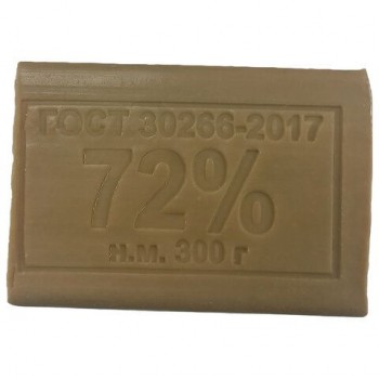 Мыло хозяйственное 72% 300г (Меридиан), без упаковки, МИНПРОМТОРГ ш/к транспортной уп