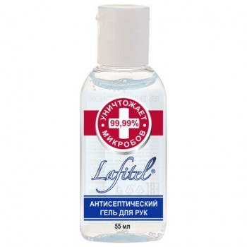 Антисептик-гель для рук (спирт 68%) 55мл LAFITEL 42 шт. (Лафитель), Алоэ, честный знак