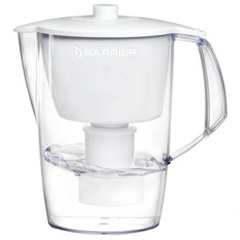 Кувшин-фильтр для очистки воды БАРЬЕР "Лайт", 3,6 л, со сменной кассетой, белый, В060, В060Р51