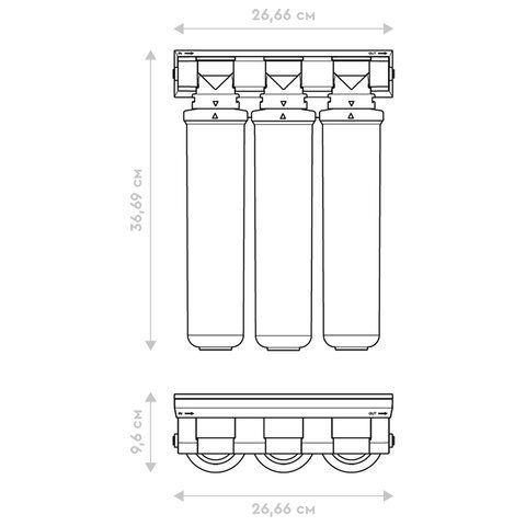 Фильтр для воды БАРЬЕР "ЭКСПЕРТ Жесткость Х2", 3 ступени, ресурс 1000 л, Н291Р03